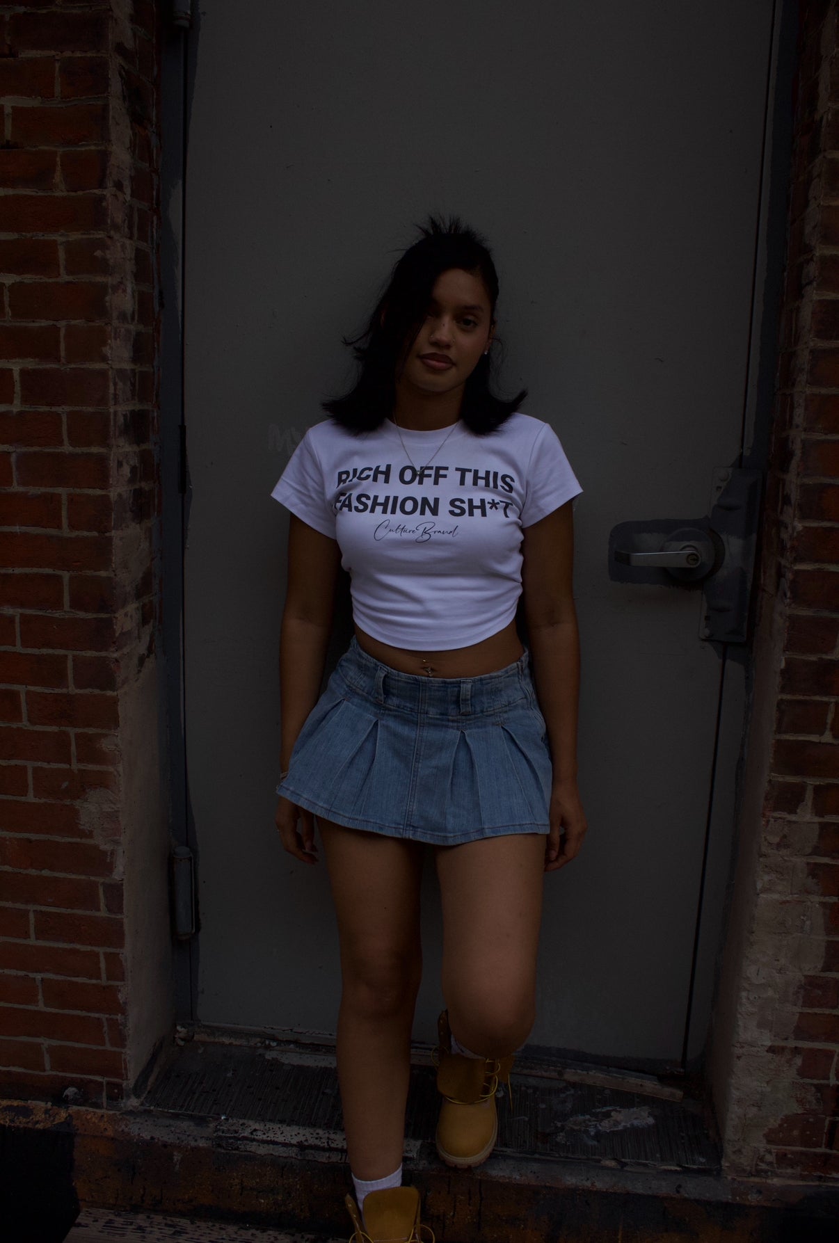 "RICH OFF THIS FASHION SH*T" CROP TOP