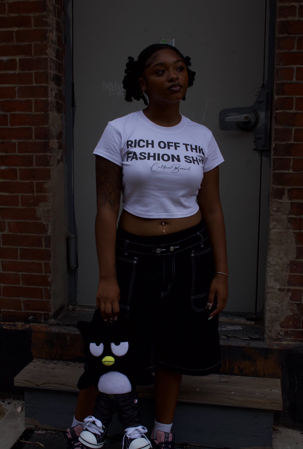 "RICH OFF THIS FASHION SH*T" CROP TOP